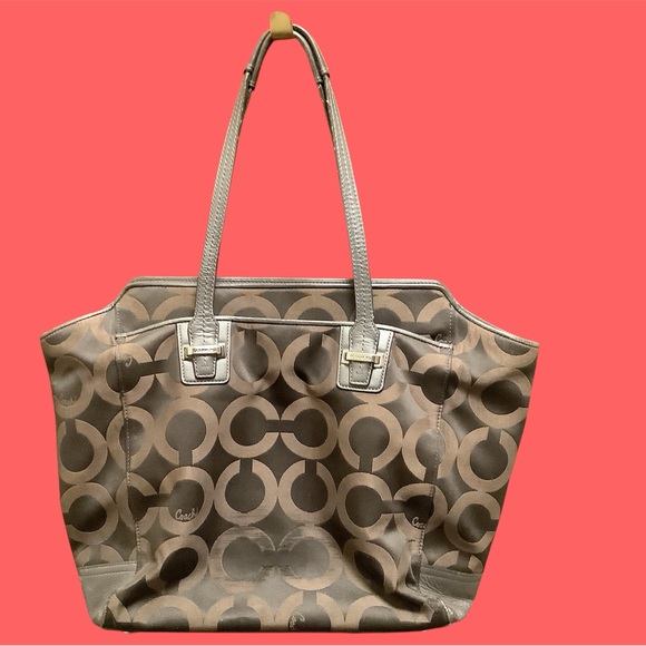 Vintage Coach Signature Tote - Brown and Tan. Gently used. - Picture 1 of 6